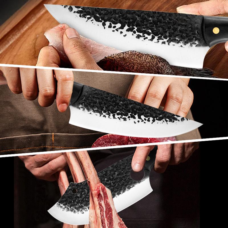 Кухонный нож для обвалки, кованый нож из нержавеющей стали, нож шеф-повара, нож для мяса