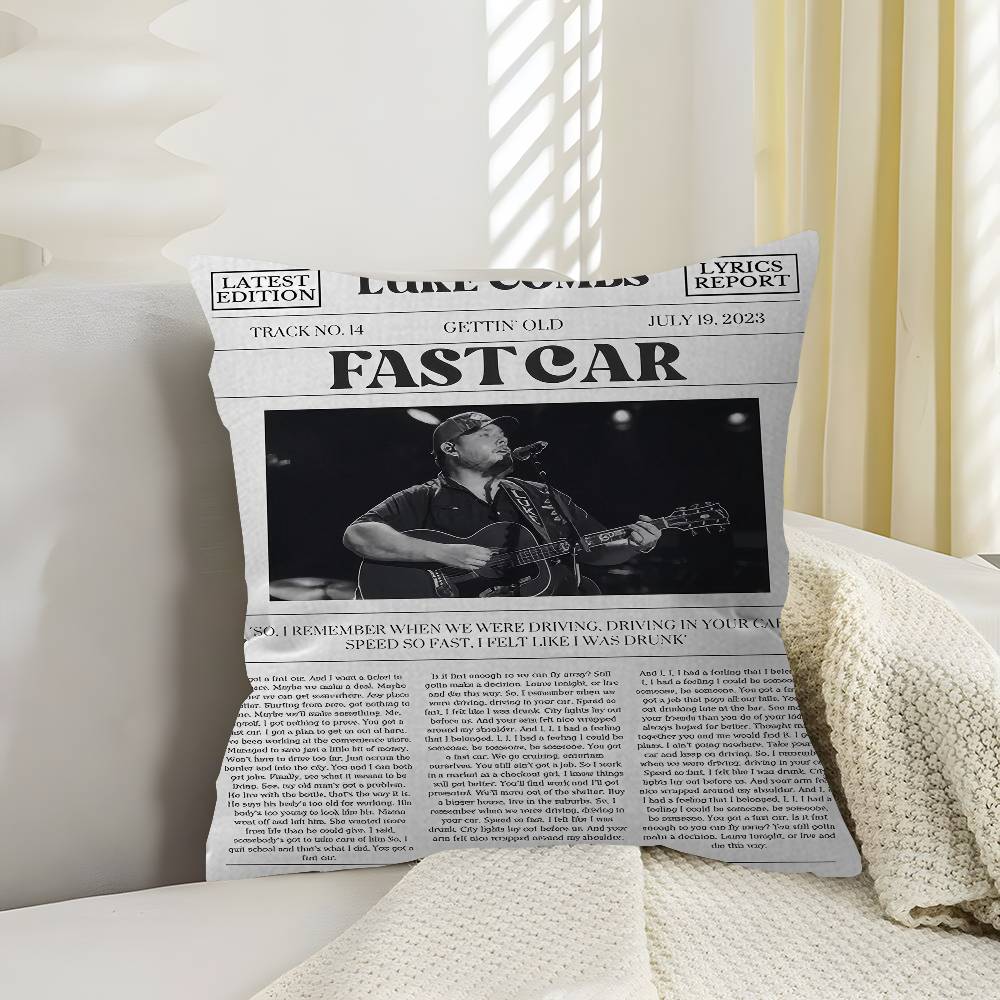 Singer Luke Combs Popular Music Album Pillowcases Home Bedding Decorative Pillow Cover Wedding Super Soft Pillow Case
