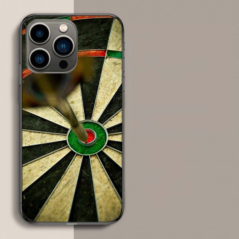 Darts Aesthetics Wire Target Phone Case For Iphone 17 Air 15 Pro 14 Plus 16 Pro Max 17E 16E 12 13 Mini 11 Cover Cute Fundas
