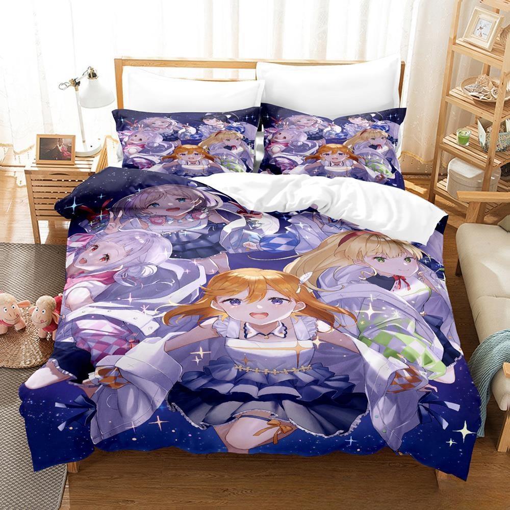3D Printed Anime Kawaii Girs Love Live! Bedding Set Single Twin Full Queen King Size Bed Set Adult Kid Bedroom Duvetcover Sets