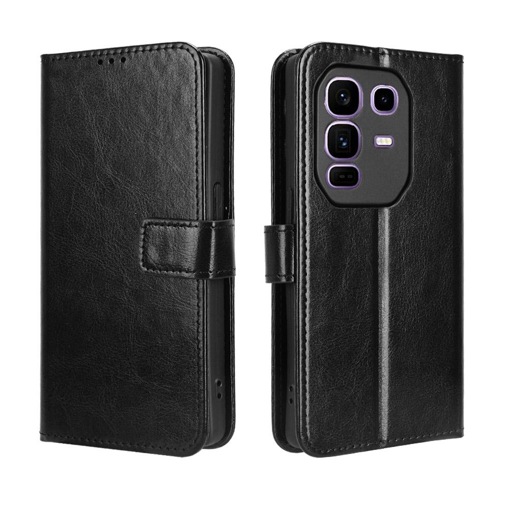 For Infinix Note 50 Pro+ 5G PU Leather Case with Strap Crazy Horse Texture Phone Wallet Cover