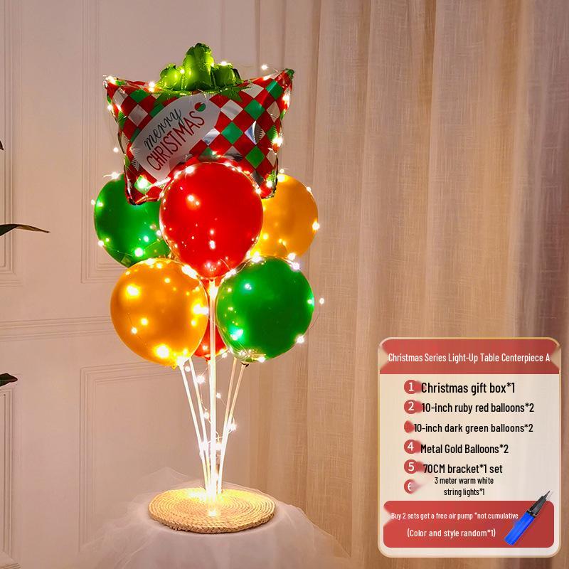Christmas Luminous Balloon Decorations for Trees, Tables, and Window Displays