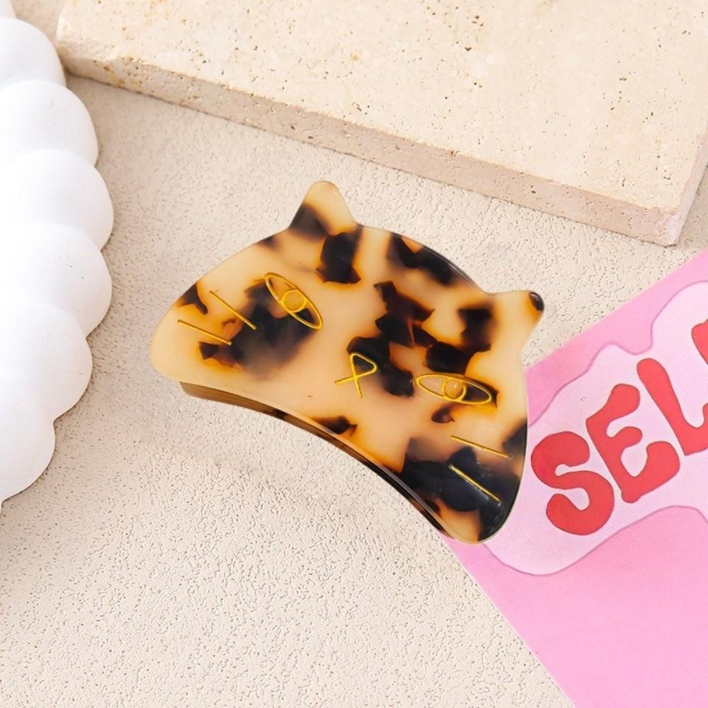 Big Animal Grab Clip Cartoon Cat Claw Clip Elegant Acetate Hairpin