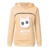 Kangaroo Pouch Cats Fish Print Long Sleeve  Hoodie Pets Holder Sweatshirt