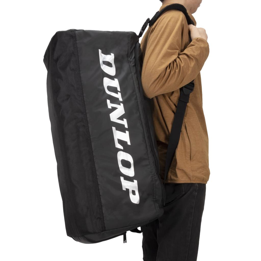 Сумка для тенниса DUNLOP 2WAY Boston Bag для хранения ракеток 65 л, черная DTC2111 прибл.