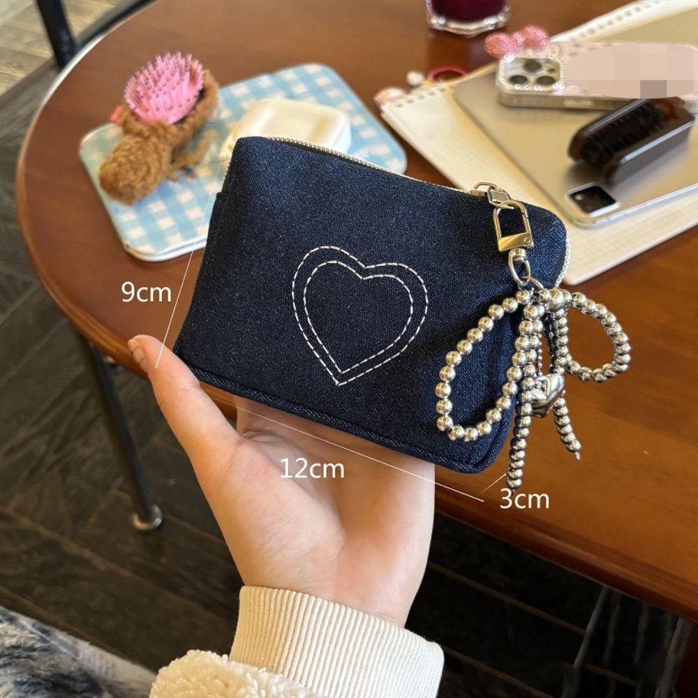 Косметичка с узором в форме сердца, большая вместительная сумка для карточек, новая косметичка