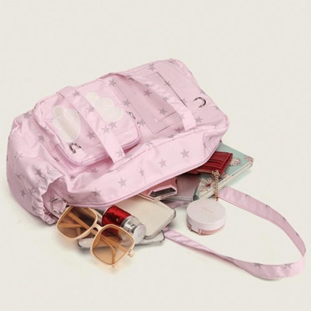 Sweet Lolita Handbag DIY Badge Display Transparent Shoulder Bag Star Print Ita Bag Anime Culture