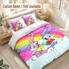 Rabbit Bedding Set, 1 Duvet Cover & 2 Pillowcases Soft Comfortable Bedroom Home Textile Decor