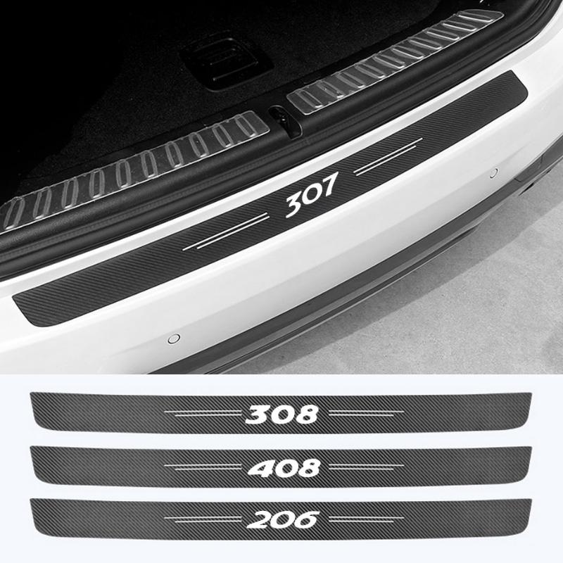 1 шт. автомобильный бампер из углеродного волокна, защита от царапин, наклейка для Peugeot 206 307 308 408 407 508 2008 5008 107