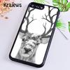 Krajews Олень Северный олень Животное Мягкий Чехол для телефона Крышка для iPhone 14 5 6s 7 8 plus XR XS 11 12 13 pro max Samsung S21 S22ultra Plus