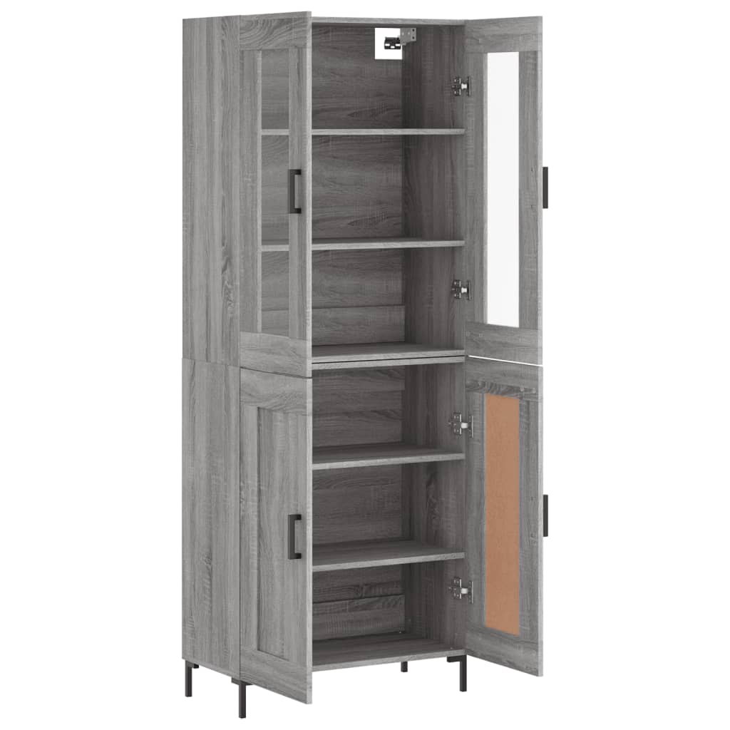 Highboard Gray Sonoma 69.5 x 34 x 180 cm Particleboard