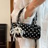 Niche Polka Dot Bag Women's 2025 New Fashionable Versatile Underarm Messenger Bag Exquisite Portable Small Bag Cylindrical Bag