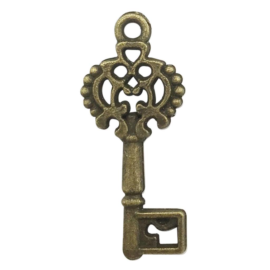3-Color DIY Alloy Retro Key Jewelry Pendants