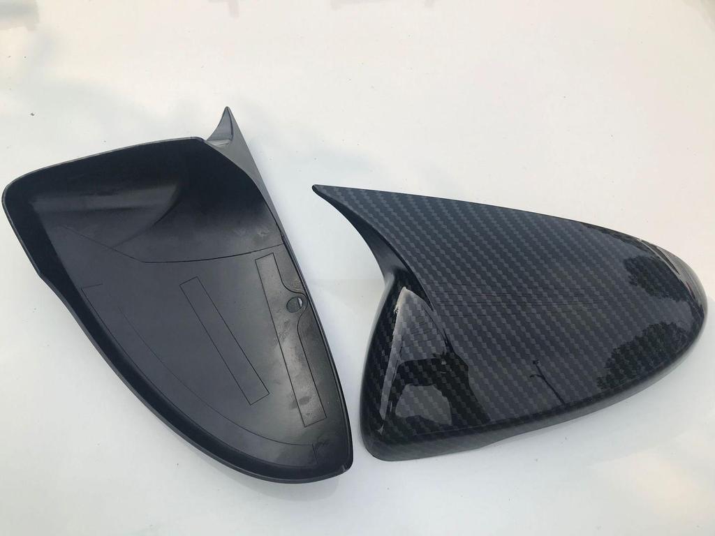 Kia K3 2019-2022 Защитная крышка зеркала заднего вида в стиле рога с рисунком из углеродного волокна