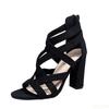 Women Pumps Sandals Summer Open Toe High Heels Low Block Heel Shoes Gladiator Zipper Thick With Sandals Wedges 2024 Mules Shoes