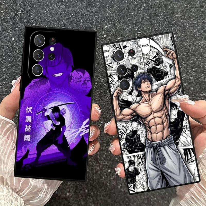 Аниме Фушигуро Тодзи JUJUSU Мягкий чехол для телефона для Samsung Galaxy S26 S25 Edge S24 Ultra S23 Plus S22 S21 FE S20 Черный чехол Задняя панель S