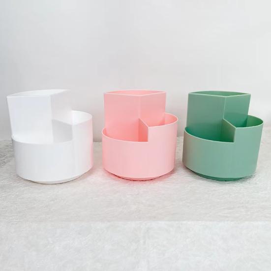 Pen Holder Rotating Pen Organizer Multiple Compartments Stationery Storage Box for Office Home School