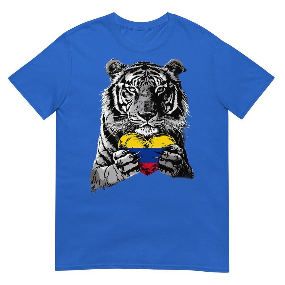 Colombian Roots Tiger Heart Colombian Pride Colombia Flag Tshirt