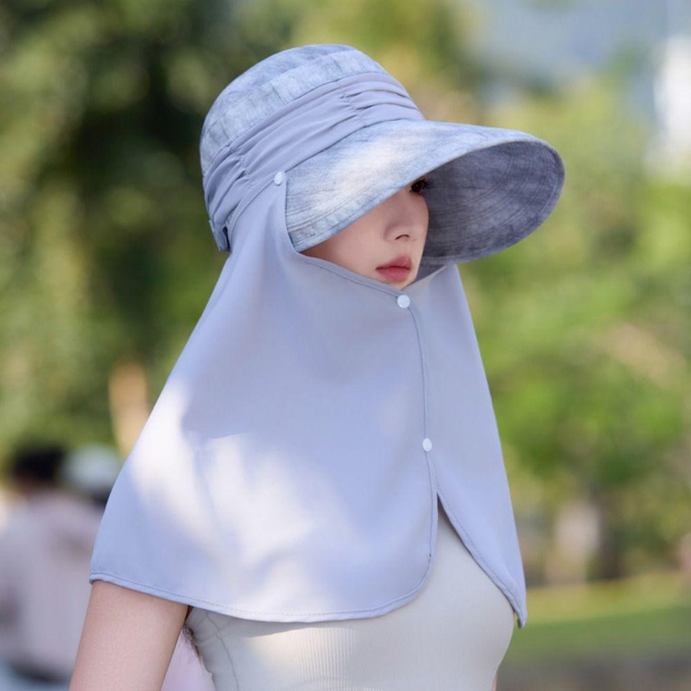 Sunscreen Shawl Fisherman Hat Adjustable Mask Hat Fisherman Hat Sunshade Sun Hat Women