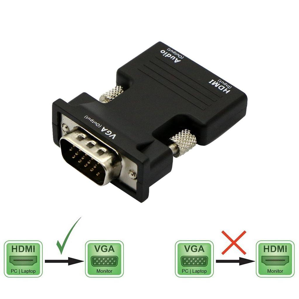HDMI-compatible Female To VGA Male Converter With Audio Adapter Support 1080P Signal Output Convertor