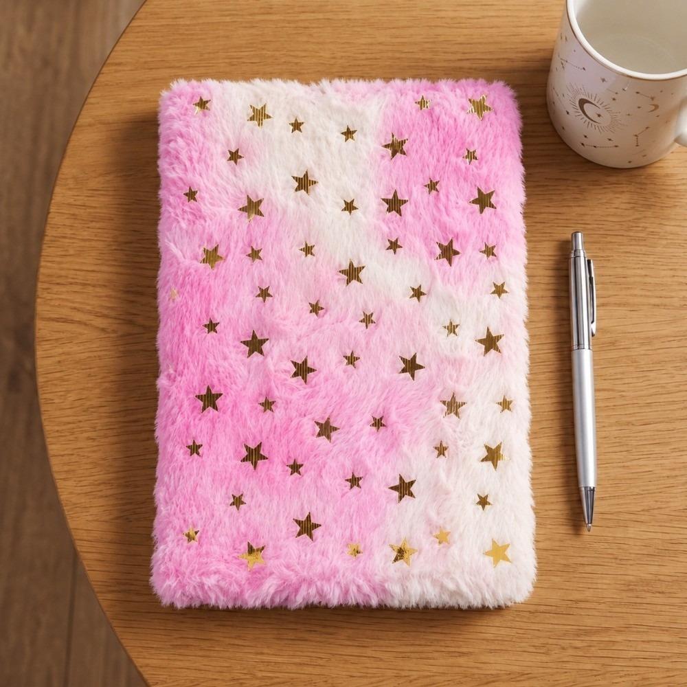a5 Size Fluffy Notebook Paper Fuzzy Journal Cute Notebook Office