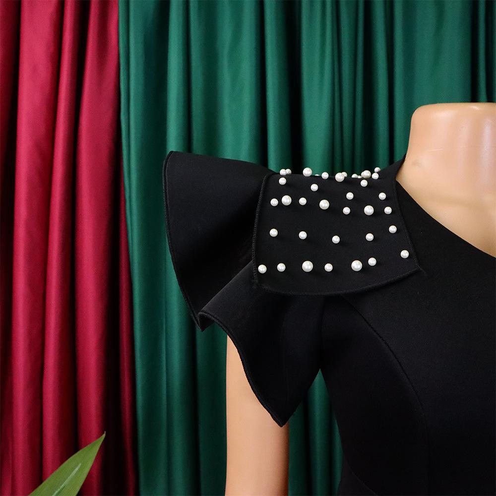 YYFS Женская мода лето весна однотонный принт с коротким рукавом и круглым вырезом с высокой талией повседневные платья