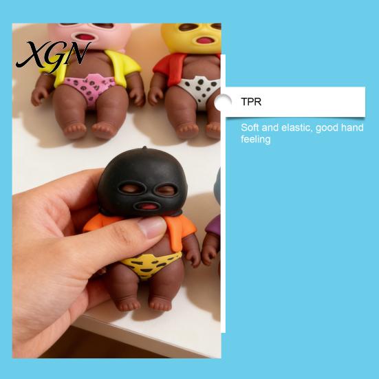 Soft Relaxation Stress Ball Babies Relief Toy with Face Guard Coat Underwear Slow Rising Anxiety Relaxing Hand Relieving Baby Squeeze Fidget