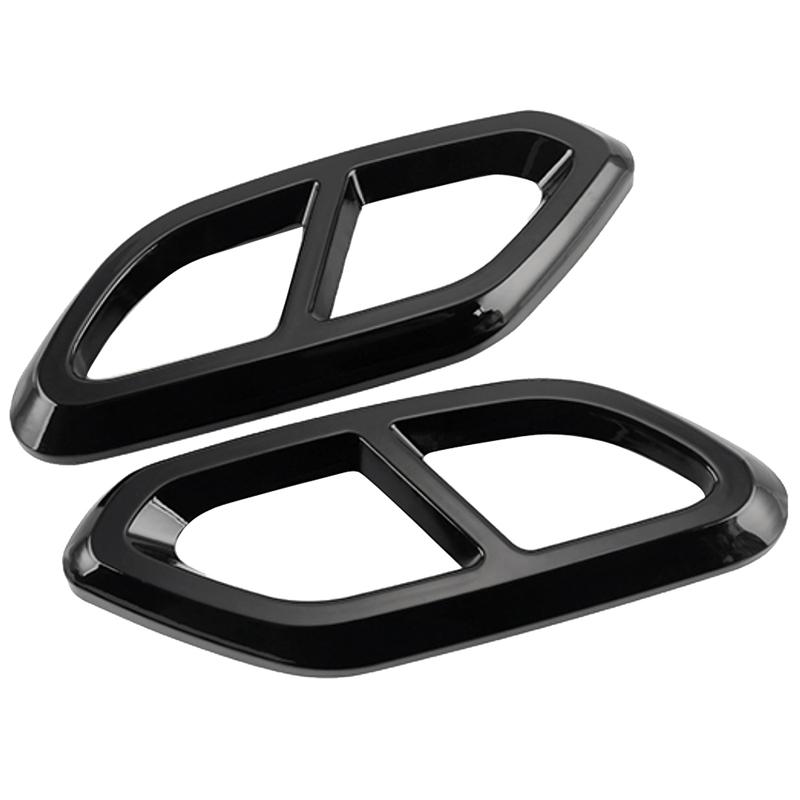 For Mercedes-Benz GLC X254 C254 -2024 Car Accessories Stainless Steel Black Rear Exhaust Muffler End Pipe Cover Trim