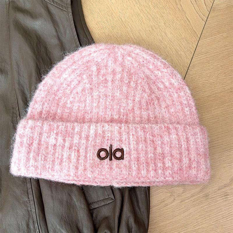 Шерстяная вязаная шапка Английская вышивка Ола Универсальная шерстяная шапка Модная мужская и женская вязаная холодная шапка