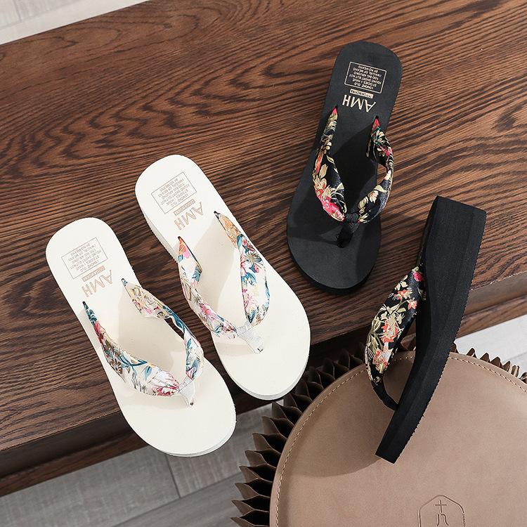 Летние этнические шлепанцы женские богемные атласный ремешок повседневные ламе с пляжными женскими тапочками