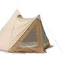 Tenmaku Design Circus TC DX Front Flap with Window Sand Color 2 Person One Pole Tent Optional with Skirt Solo Duo Camping Rope Peg with Storage Case