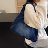 Vintage Denim Women Totes Brand Fashion Causal Shoulder Bag Large Capacity Female Shopper Hobo Armpit Bag CLE