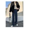 Fashion High Waist Women's Straight Leg Pants Autumn and Winter Elegant Casual Loose Simple Long Pants Ladies Solid Color Trousers 2347