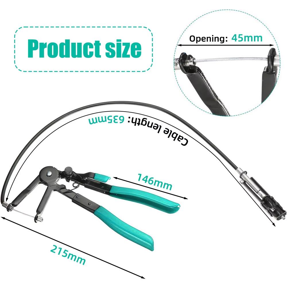 Портативный зажим для шлангов автомобиля, тип кабеля, гибкий кабель, длинные зажимы, прямые зажимы для пучков шлангов, инструменты для ремонта автомобилей