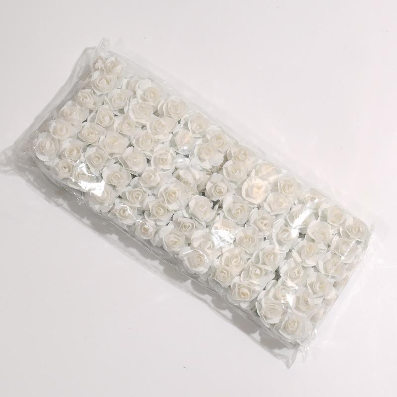 144 шт./упаковка сливовые розы маленькие бумажные цветы имитация цветка подарочная коробка конфет декоративная гирлянда ротанговый головной убор своими руками