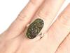 Moldavite Gemstone 925 Solid Sterling Silver Handmade Ring Jewelry, Statement Women Ring, Gift For Her.