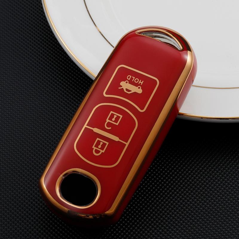 2/3/4 Buttons TPU Car Key Cover Key Case for Mazda 2 3 6 Axela Atenza CX-5 CX5 CX-3 CX-7 CX8 CX-9 2016 2017 2018 Auto Bag Keychain Accessories
