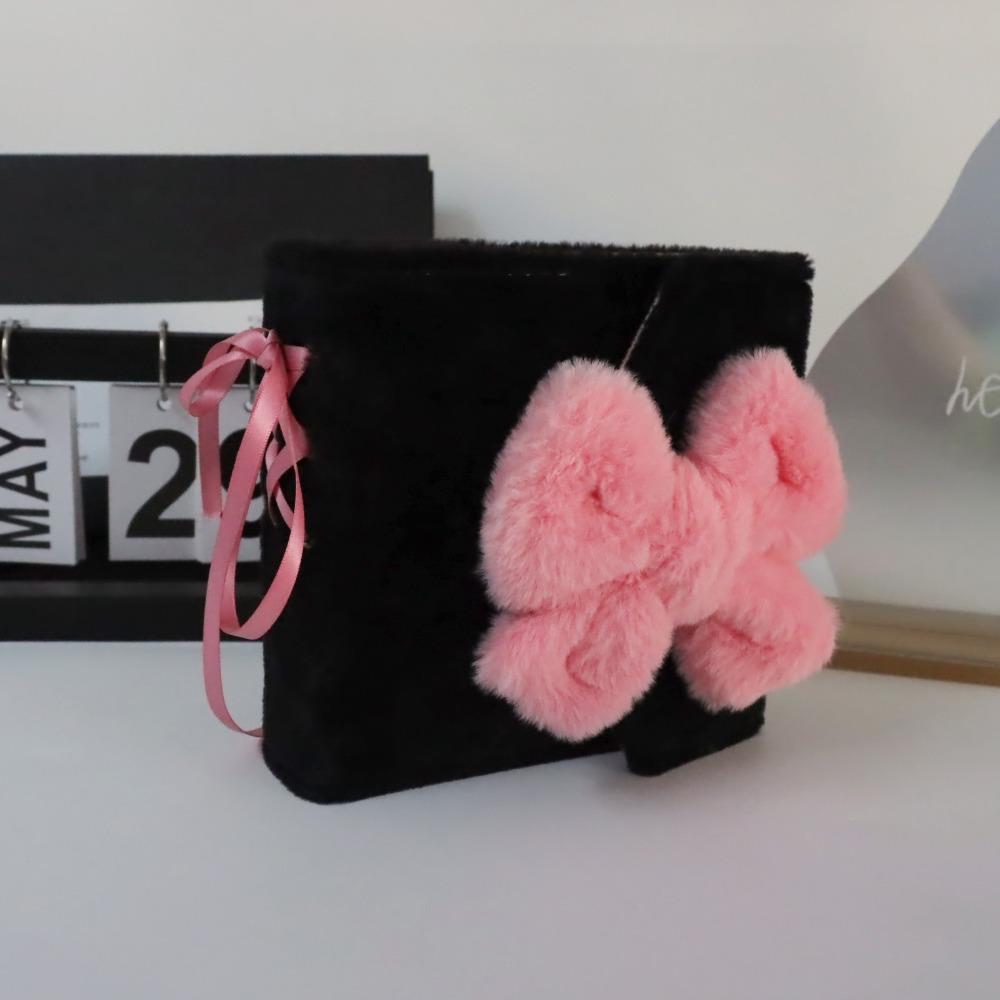 Bowknot Photo Album Plush 3-inch Small Card Storage Binder Creative Photocard Holder  Student