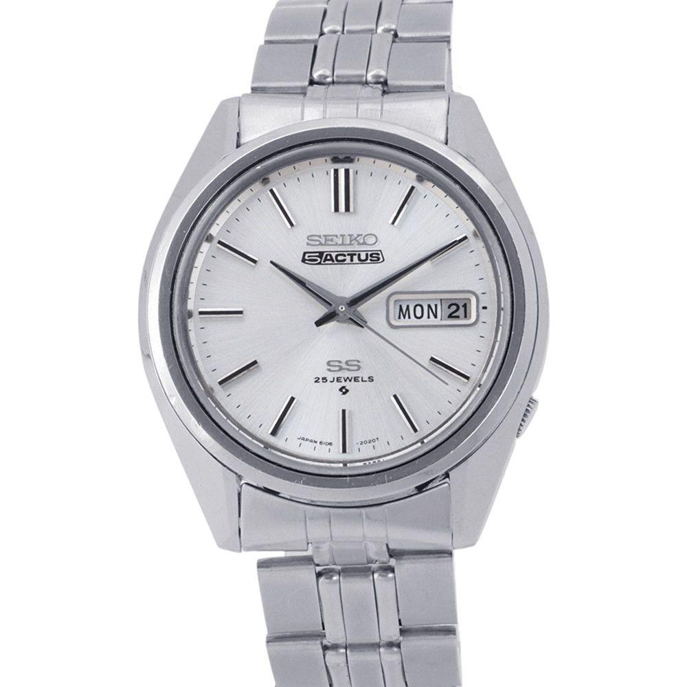 Used Seiko 5 Actus 6106-7740 SEIKO Watch Silver Dial Vintage