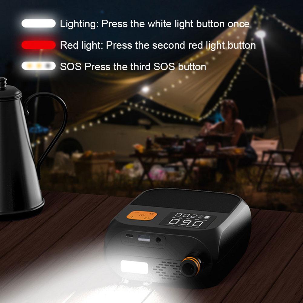 Электрический насос для доски с веслом, перезаряжаемый 20 фунтов на квадратный дюйм, насос для SUP-серфинга, двухступенчатый портативный электрический насос для накачивания каяков, ветровых крыльев, U6Z7