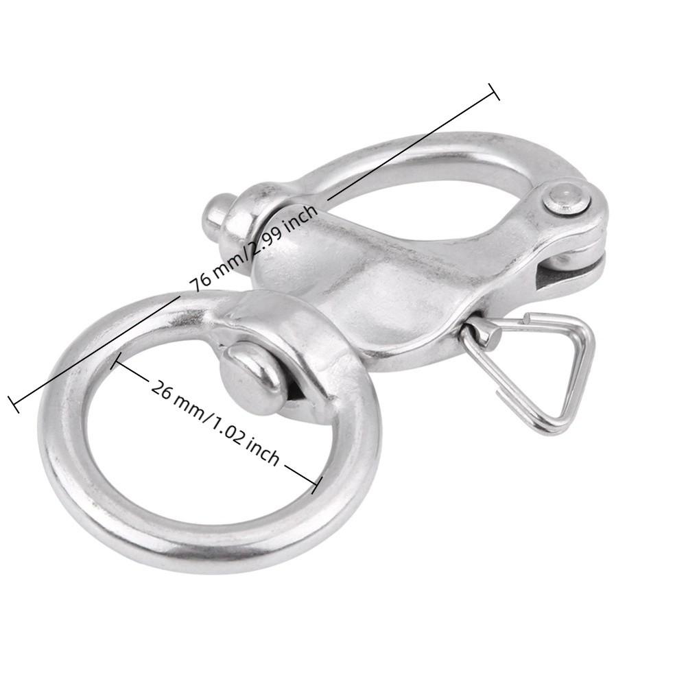 2Pcs Split Ring Pin Snap Shackle Round Brace Ring Useful Tool Round Ring Shackle Camera Straps