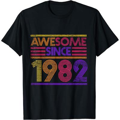 Made In 1982 Born Graphic T Shirt for Unisex Clothing Vintage Unisexs 40th Birthday Gifts TShirt Retro Fashion Streetwear Tee Shirts