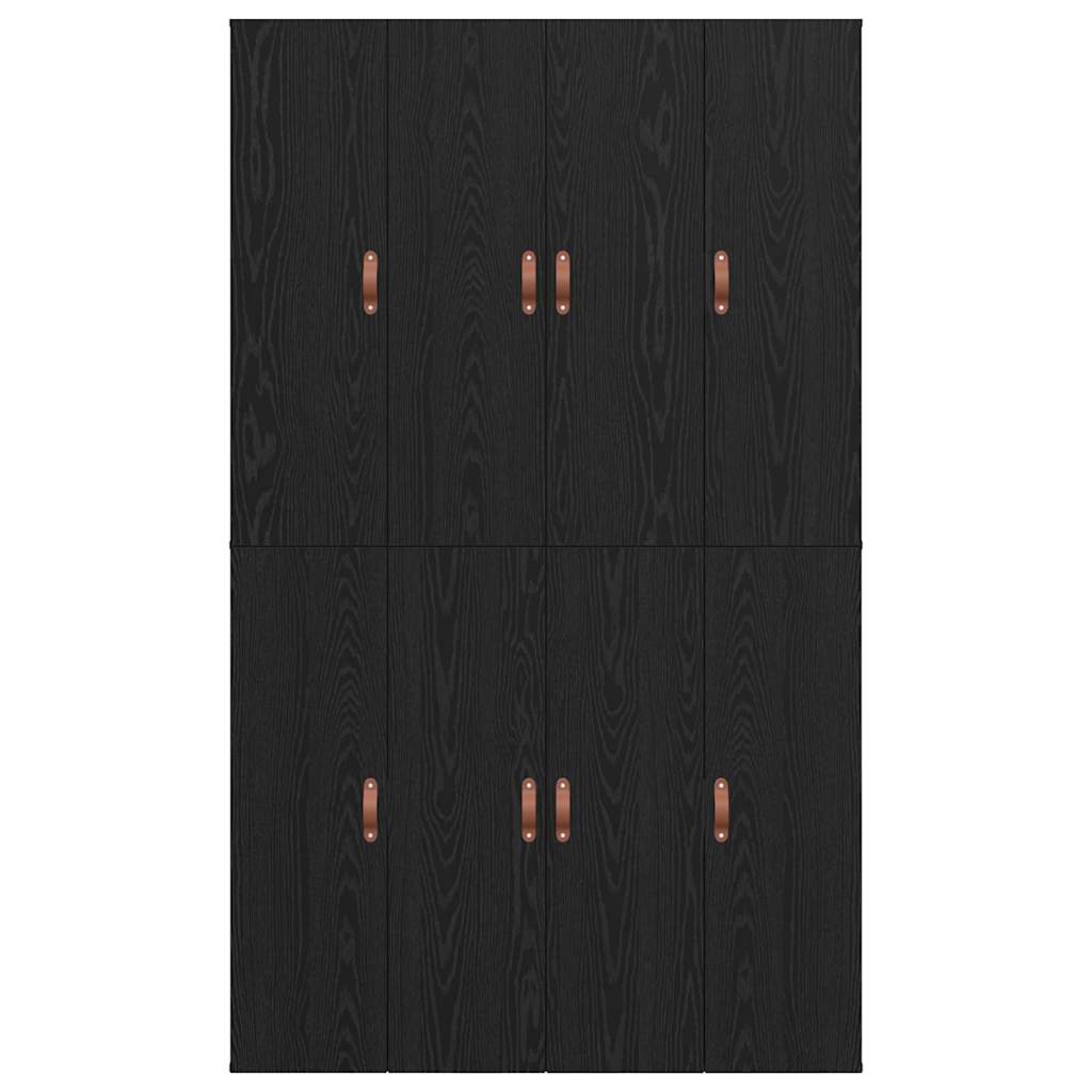 Storage Bed Frame Black Oak Effect 120 x 190 cm