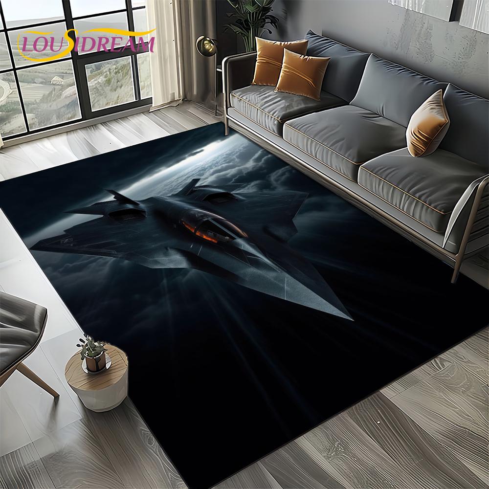 3D Космический Спитфайр Самолет ВВС Реактивный Истребитель Мультяшный Ковер Коврик для Гостиной Спальни Дивана Украшение, Нескользящий Напольный Коврик