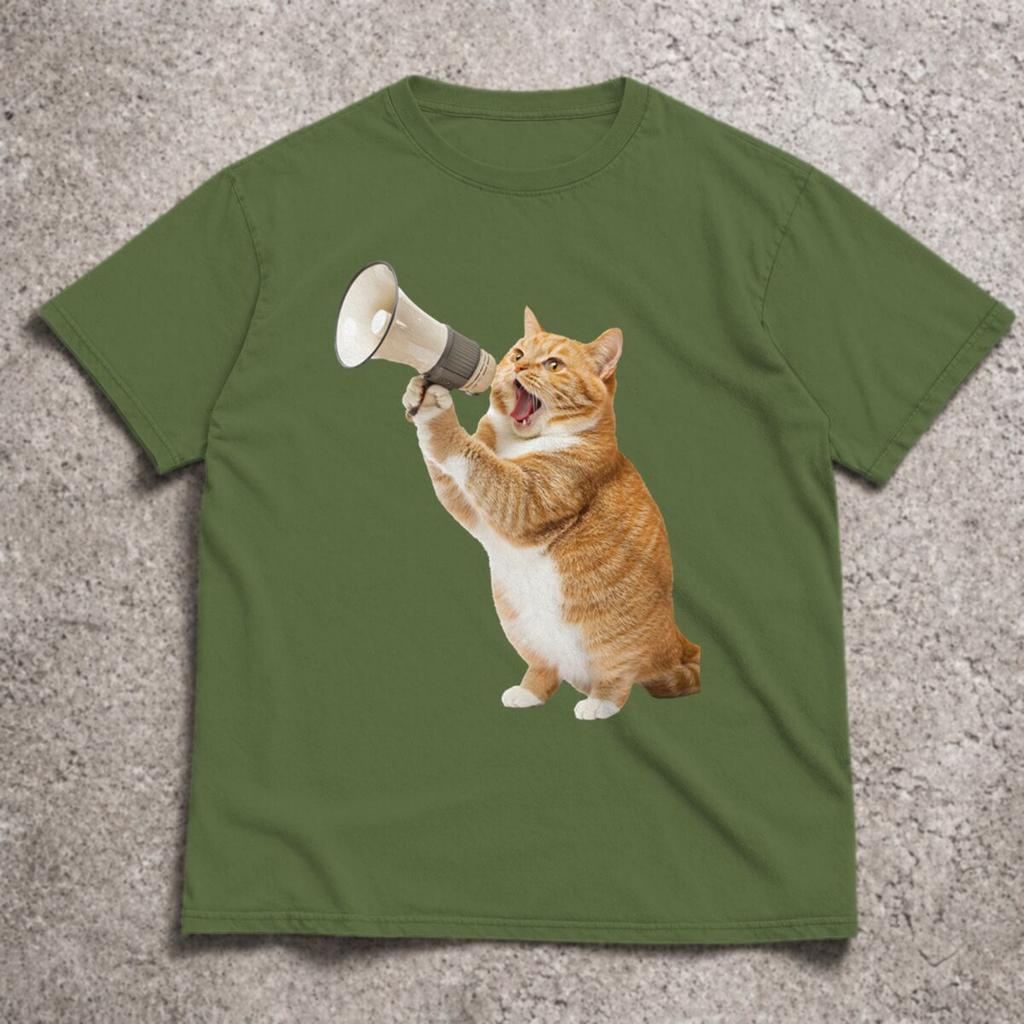 2026 Fun Cat Print Unisexs Unisexs Tshirt Crew Neck Fashion Summer Clothes Believe Meme Cat Graphic Tee Harajuku Vintage Tshirt