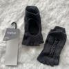 Cotton Toe-Separating Yoga Socks Pilates Barre Dance Fitness Non-Slip Grip Short Cuff Unisex