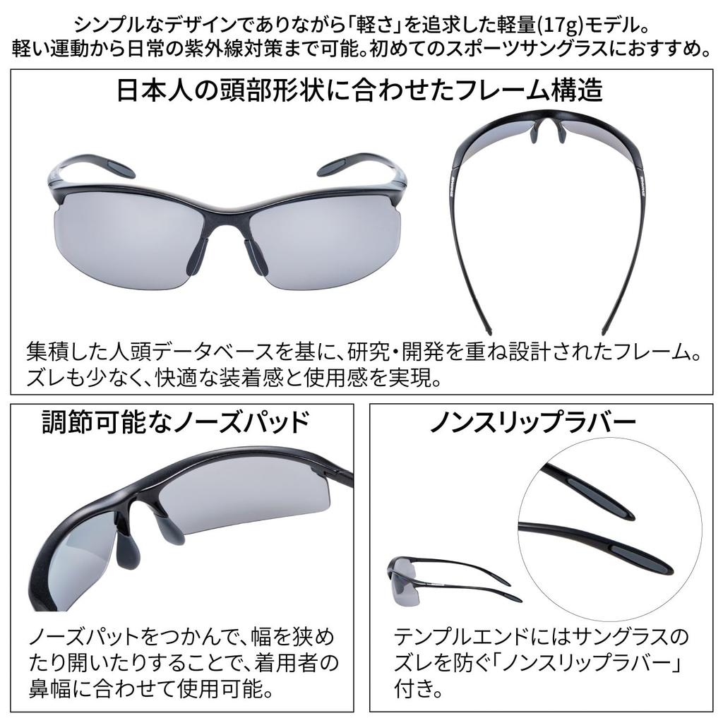 SWANS Солнцезащитные очки Airless Move с поляризационными линзами, модель Pearl Black, SAMV-0051 PBK,