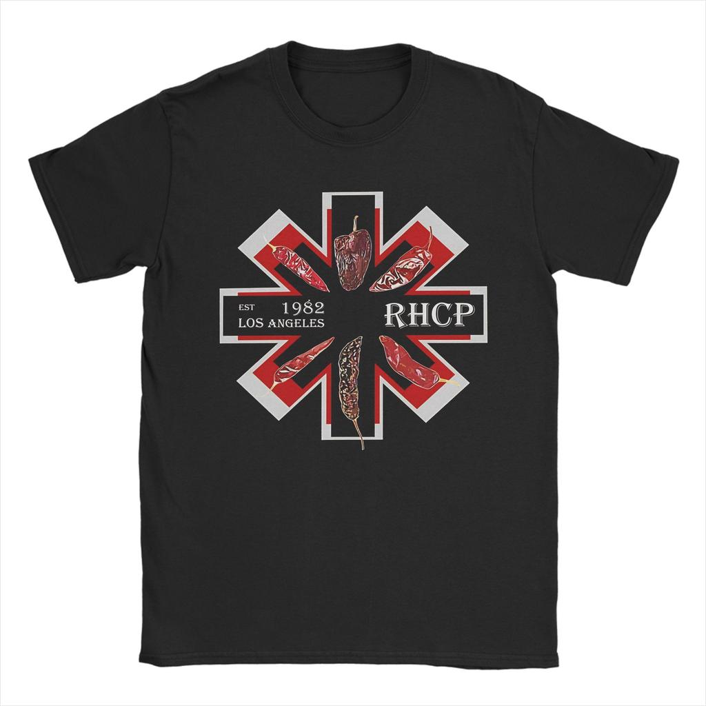 RHCP Red Hot Chili Peppers Футболка Пляжная 100% Хлопок Футболки Для Мужчин Печатная Футболка С Коротким Рукавом Y2K Ретро Футболки