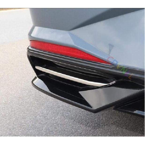 Fit For Hyundai Elantra 2021-2022 Silver Rear Fog Light Lamp Cover Trim 2PCS