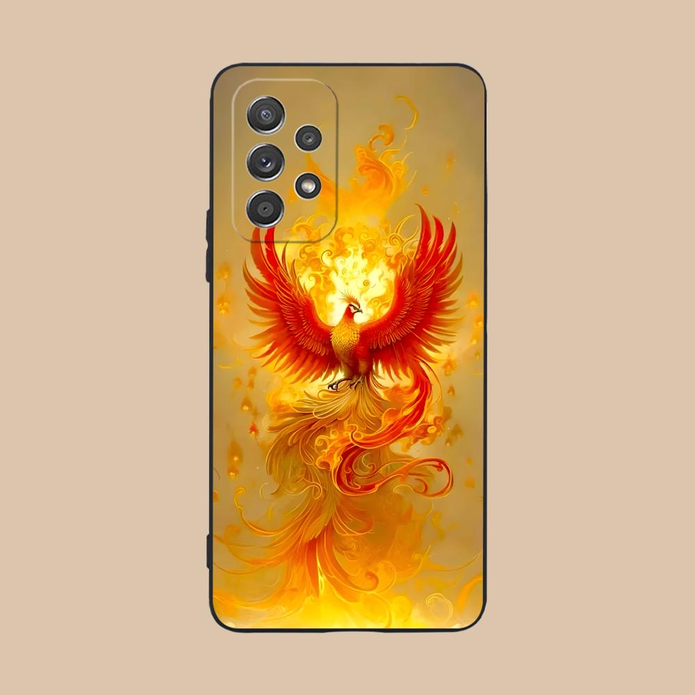 Luxury Phoenix Mobile Cell Phone Case for Samsung Galaxy A56 55 54 53 52 51 36 35 34 23 16 15 5G Colorful Cover Pretty Cover